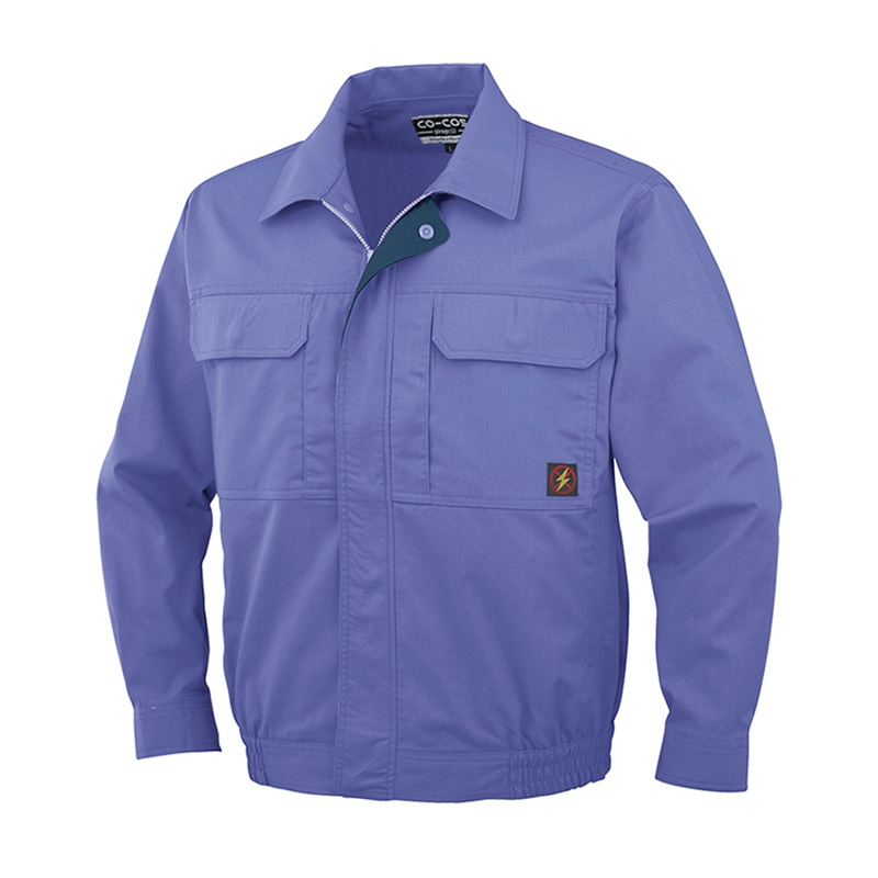 コーコス信岡 防汚・製品制電 長袖ブルゾン P-5581 ラベンダー EL 1枚（ご注文単位1枚）【直送品】