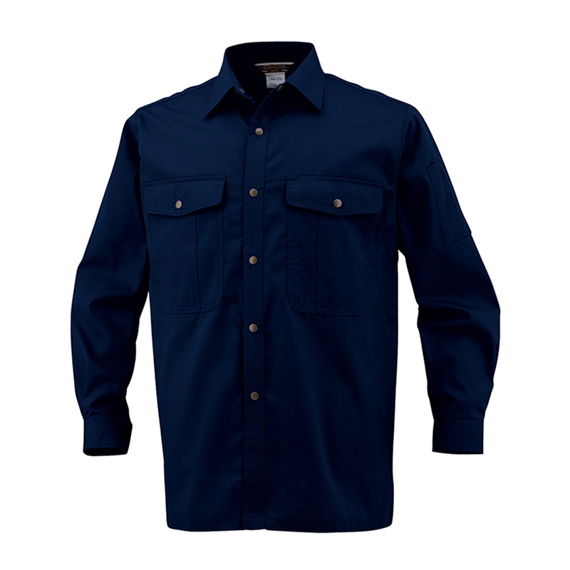 コーコス信岡 長袖シャツ 178 ネイビー LL 1枚（ご注文単位1枚）【直送品】