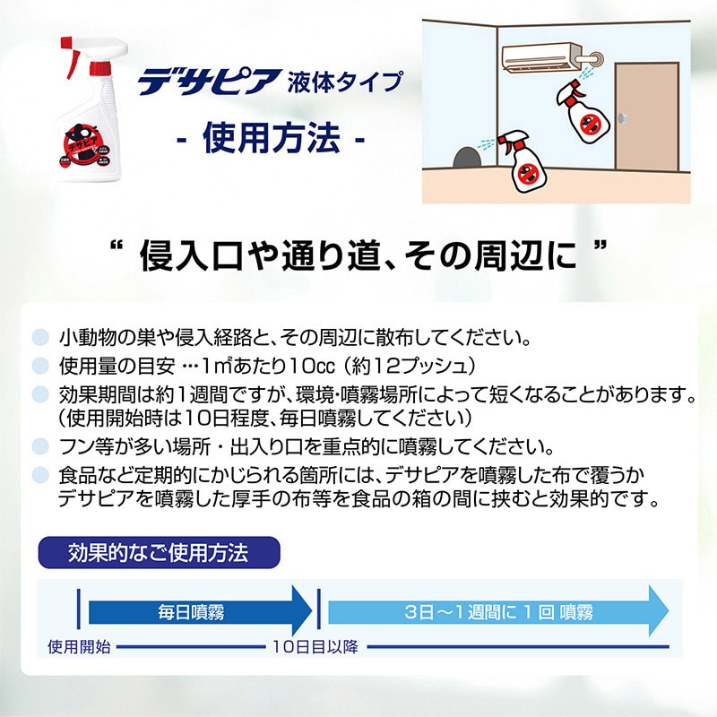 虎変堂 不潔小動物用忌避剤 デサピア 液体タイプ 4L 9KIH4991 1本（ご注文単位1本）【直送品】