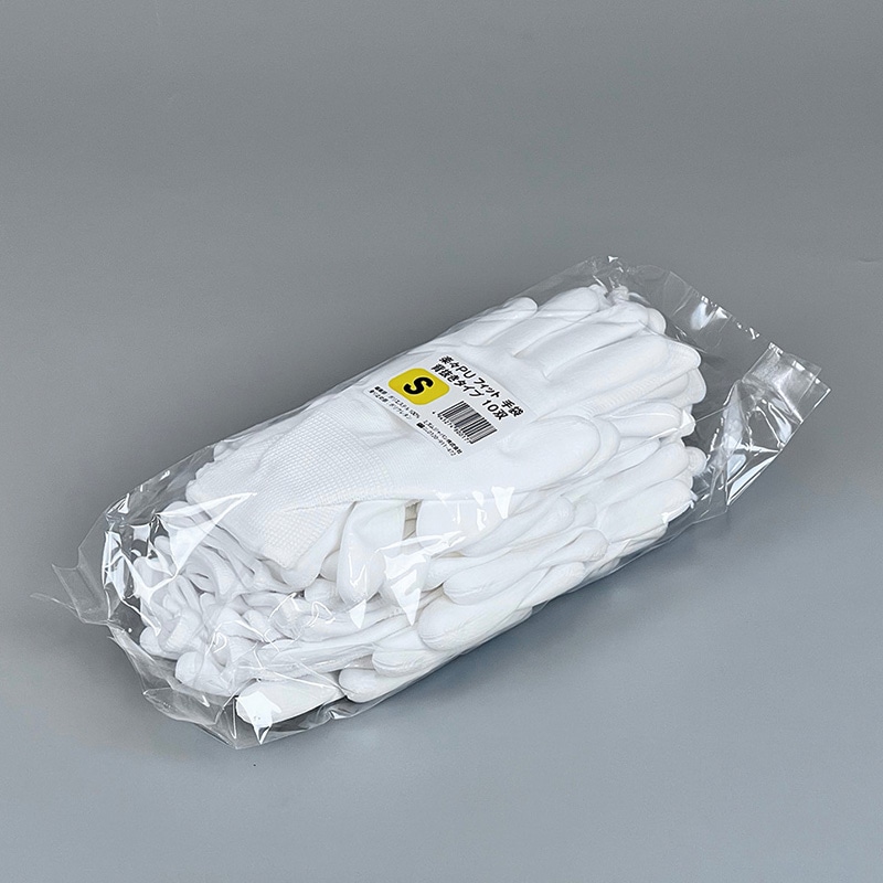 ヒメプラ 楽々PUフィット手袋 S PF-001 ホワイト×ホワイト 10双/袋(ご注文単位25袋)【直送品】