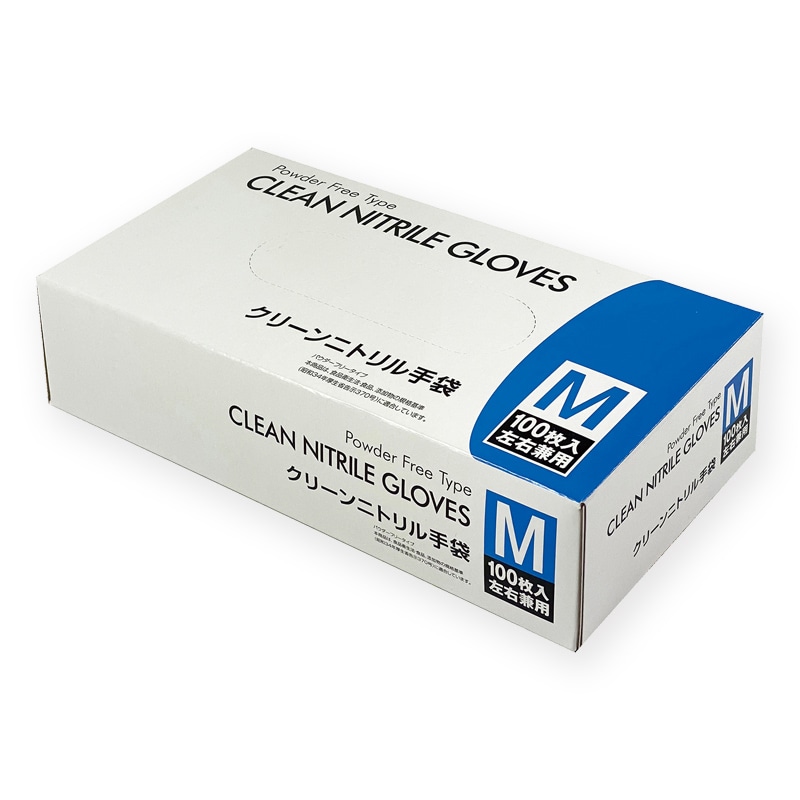 ヒメプラ クリーンニトリル手袋 M CN-203 100枚/袋(ご注文単位10袋)【直送品】