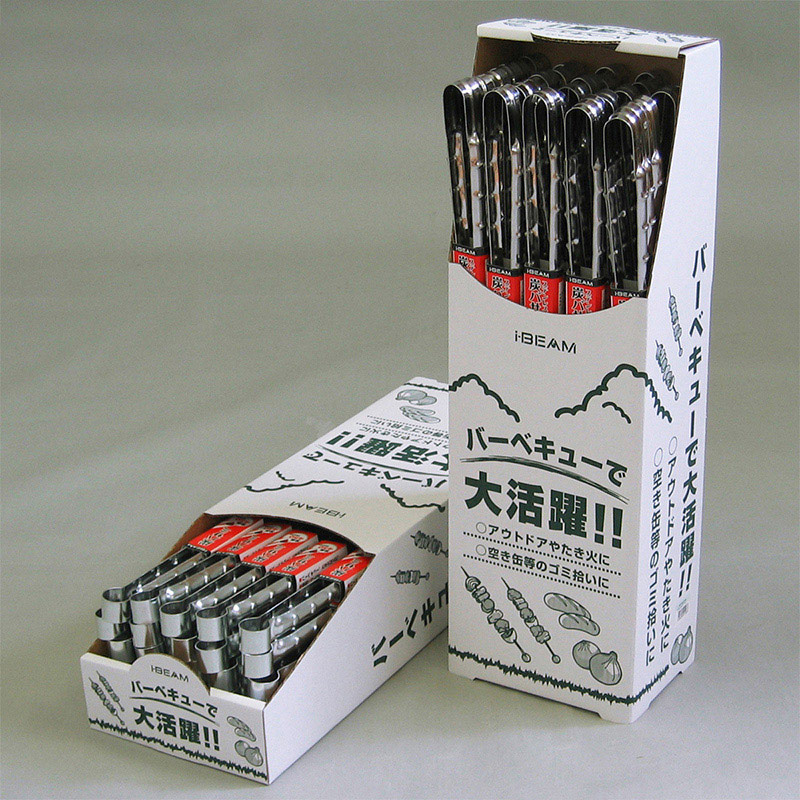 JEJアステージ ステンレス炭バサミ 600mm シルバー 1個(ご注文単位20個)【直送品】