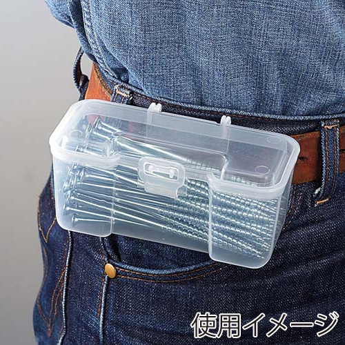 JEJアステージ ベルトフック付ミニケース L クリア 1個(ご注文単位12個)【直送品】