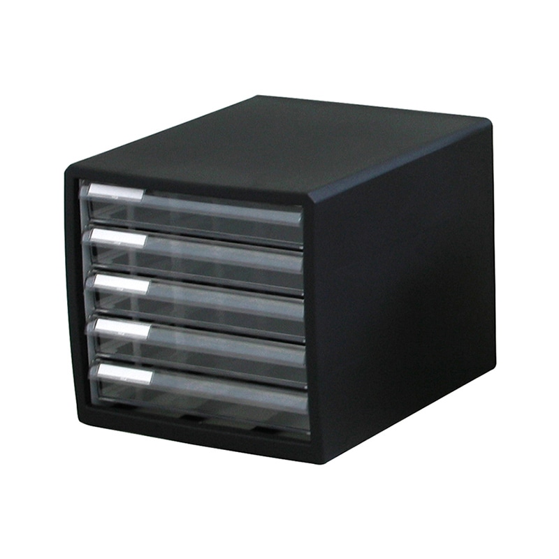 JEJアステージ レターケース 浅5段 M5 ブラック 1個(ご注文単位6個)【直送品】