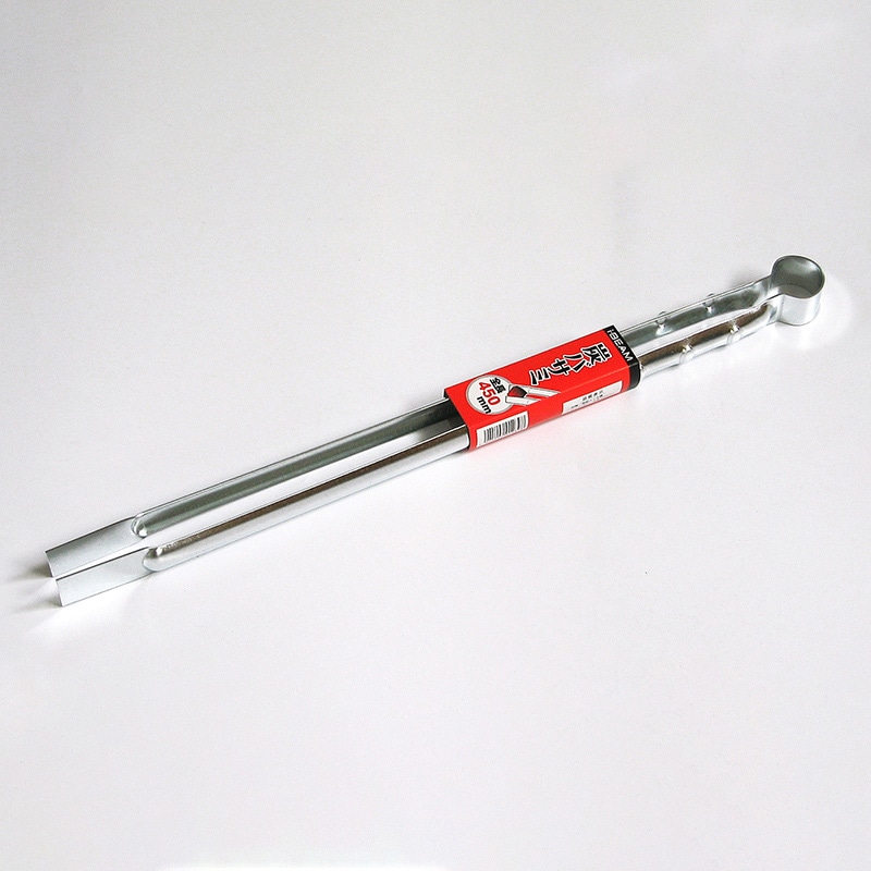 JEJアステージ 炭バサミ 亜鉛 450mm シルバー 1個(ご注文単位20個)【直送品】