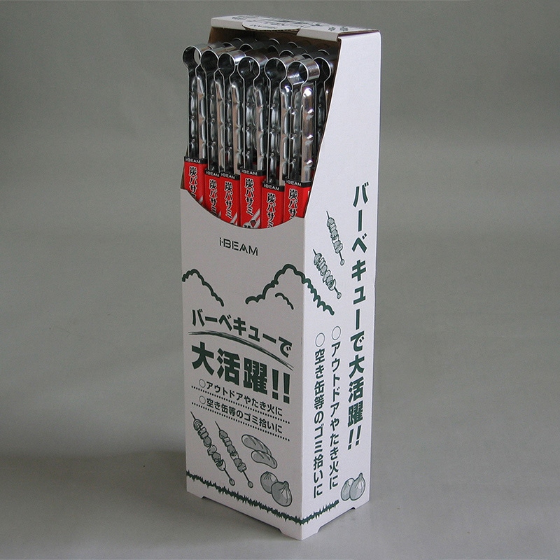 JEJアステージ 炭バサミ 亜鉛 450mm シルバー 1個(ご注文単位20個)【直送品】