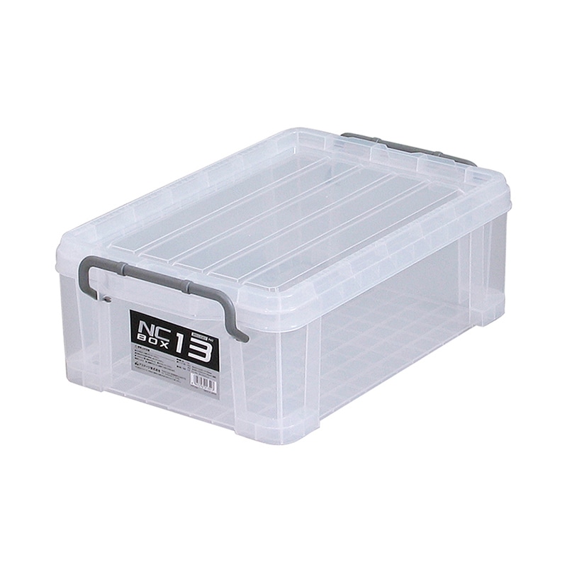 JEJアステージ 蓋付コンテナ NCボックス #13 クリア 1台(ご注文単位10台)【直送品】
