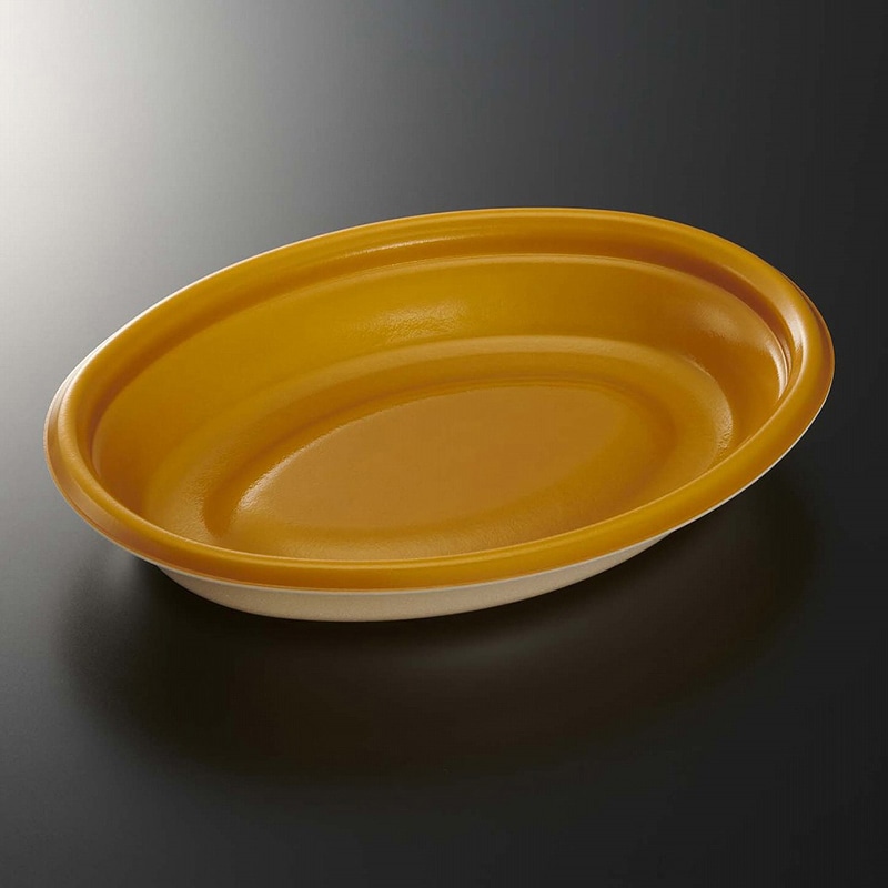 中央化学 軽食容器 TPボレノ 本体 M24-18 黄 50枚/袋(ご注文単位9袋)【直送品】