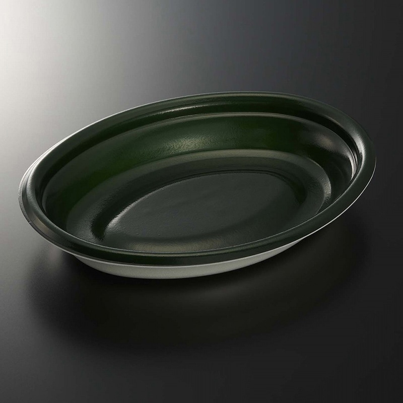 中央化学 軽食容器 TPボレノ 本体 M24-18 緑 50枚/袋(ご注文単位9袋)【直送品】