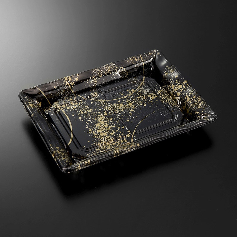 中央化学 刺身容器 みすず 本体 20-15 月影BK 50枚/袋(ご注文単位12袋)【直送品】