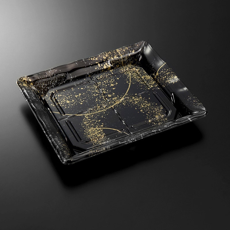 中央化学 刺身容器 みすず 本体 20-17 月影BK 50枚/袋(ご注文単位12袋)【直送品】