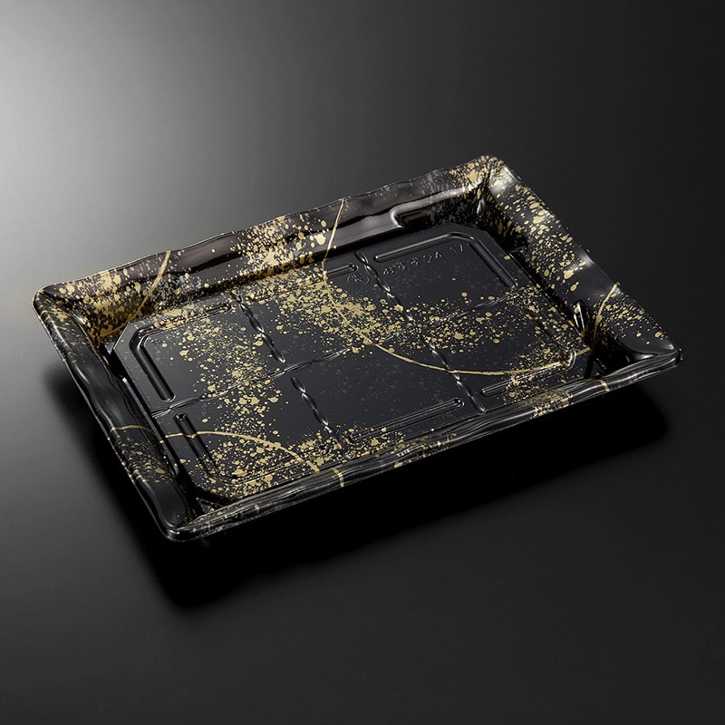 中央化学 刺身容器 みすず 本体 24-17 月影BK 50枚/袋(ご注文単位8袋)【直送品】