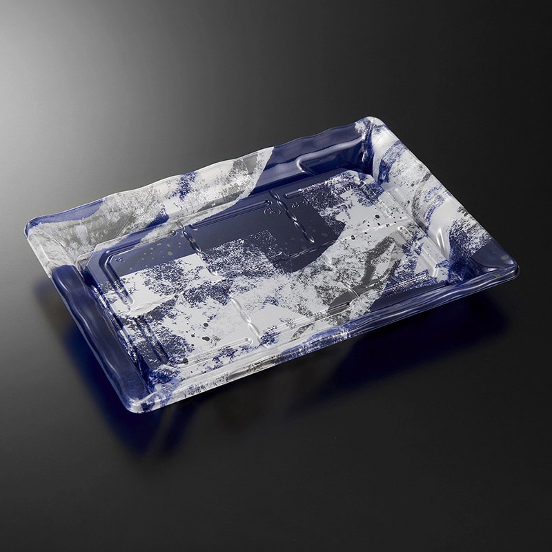 中央化学 刺身容器 みすず 本体 24-17 つららB 50枚/袋(ご注文単位8袋)【直送品】