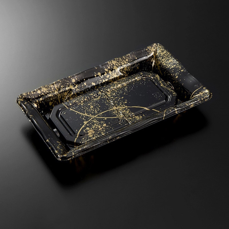 中央化学 刺身容器 みすず 本体 20-12 月影BK 50枚/袋(ご注文単位18袋)【直送品】