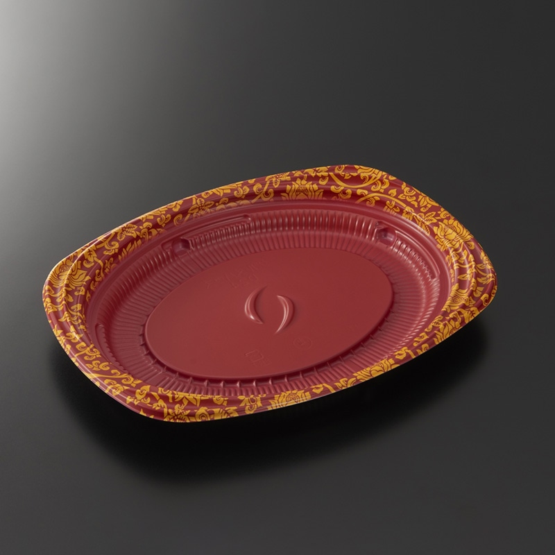 中央化学 軽食容器　CTグルメハウス D24　メイR-BK身  50枚/袋（ご注文単位12袋）【直送品】