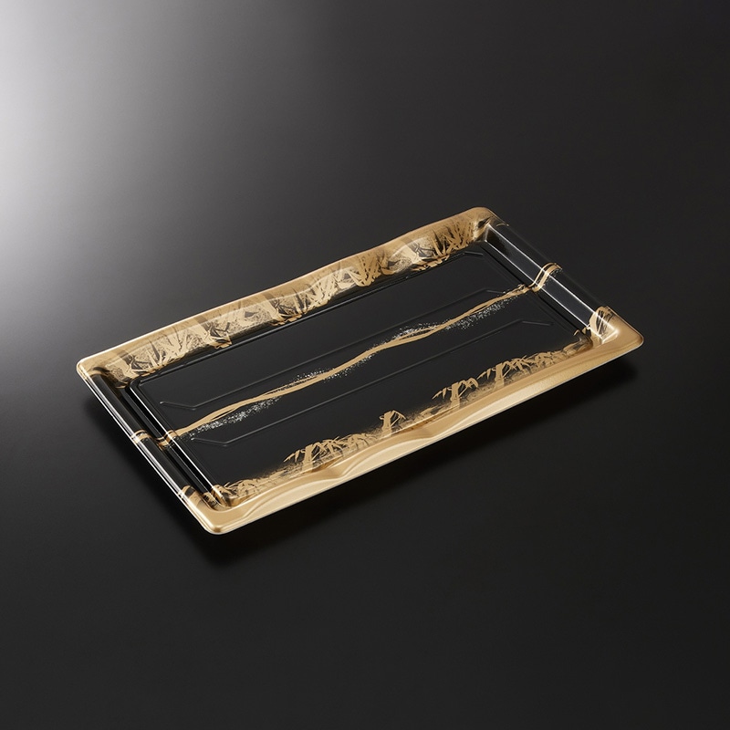 >中央化学 寿司容器　豊味 24-3　ささなりBK　身  25枚/袋（ご注文単位24袋）【直送品】