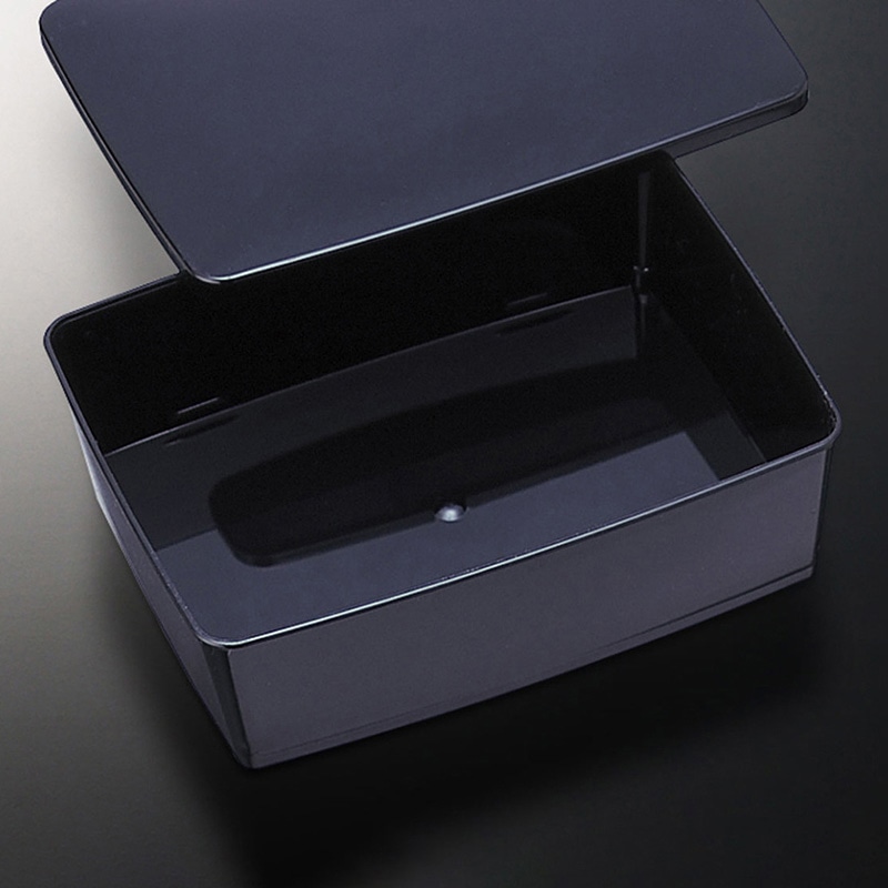 中央化学 お重容器 うな重 共蓋セット 黒 50枚/袋(ご注文単位7袋)【直送品】