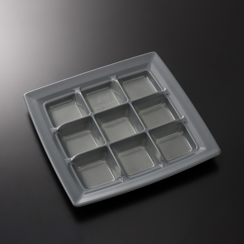 中央化学 惣菜・軽食容器　CT沙楽 KS24-24A　NGR-BK身  50枚/袋（ご注文単位8袋）【直送品】