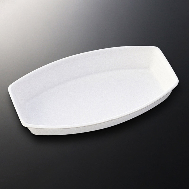 中央化学 鮮魚トレー 芝舟 101 白 50枚/袋（ご注文単位24袋）【直送品】