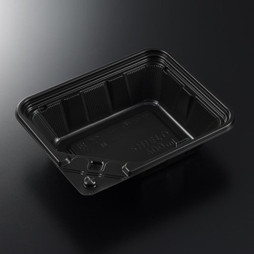 中央化学 軽食容器　BCTシールド 20-16　BK　身  50枚/袋（ご注文単位16袋）【直送品】