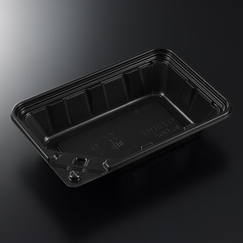 中央化学 軽食容器　BCTシールド 24-16　BK　身  50枚/袋（ご注文単位12袋）【直送品】