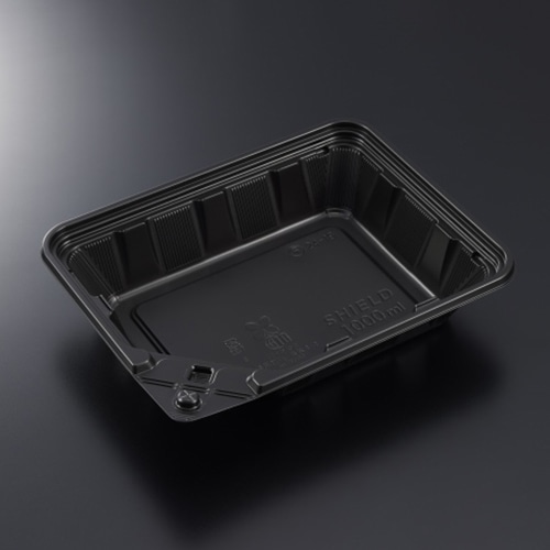 中央化学 軽食容器 BCTシールド 24-19 BK 身 50枚/袋(ご注文単位8袋)【直送品】