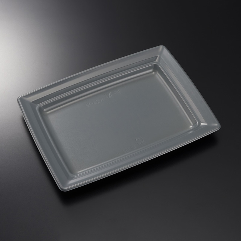 >中央化学 惣菜・軽食容器　CT沙楽 K24-18　NGR-BK　身  50枚/袋（ご注文単位8袋）【直送品】