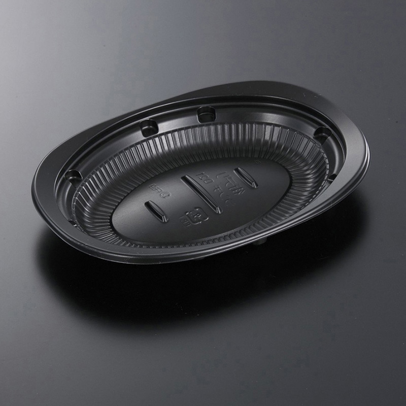 中央化学 軽食容器 CT街デリランチ 本体 D21 BK 50枚/袋（ご注文単位12袋）【直送品】