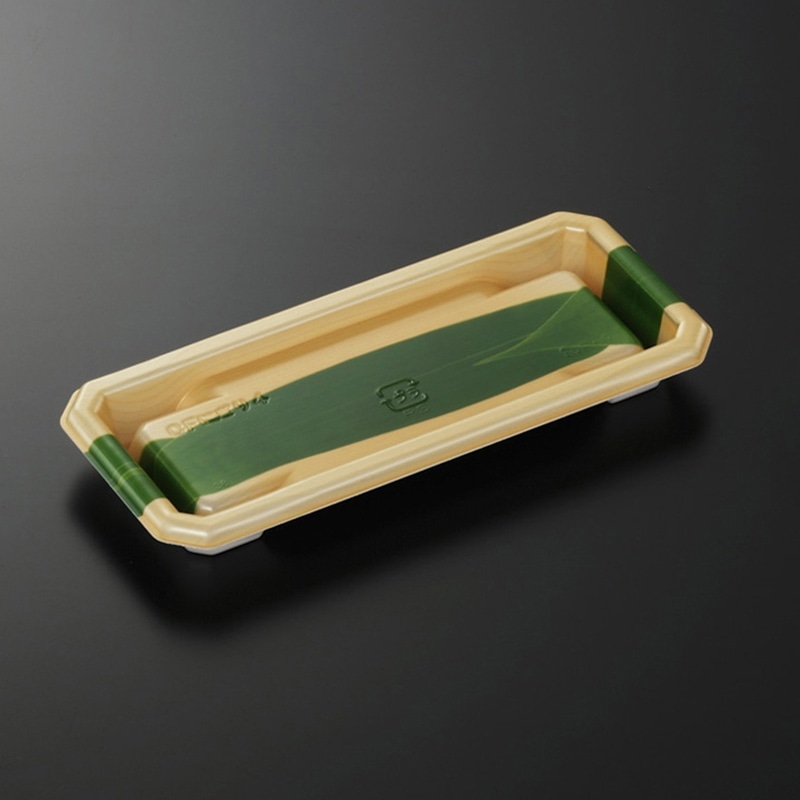 中央化学 寿司容器 CFにぎり 本体 L4 笹緒GN 50枚/袋(ご注文単位24袋)【直送品】