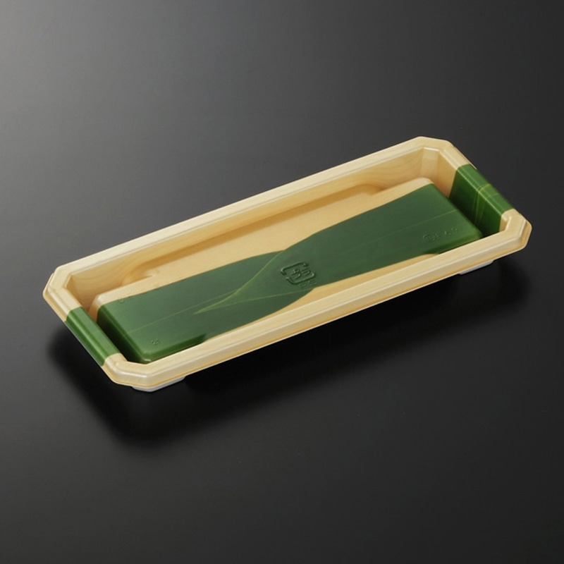 中央化学 寿司容器 CFにぎり 本体 L5 笹緒GN 50枚/袋(ご注文単位24袋)【直送品】