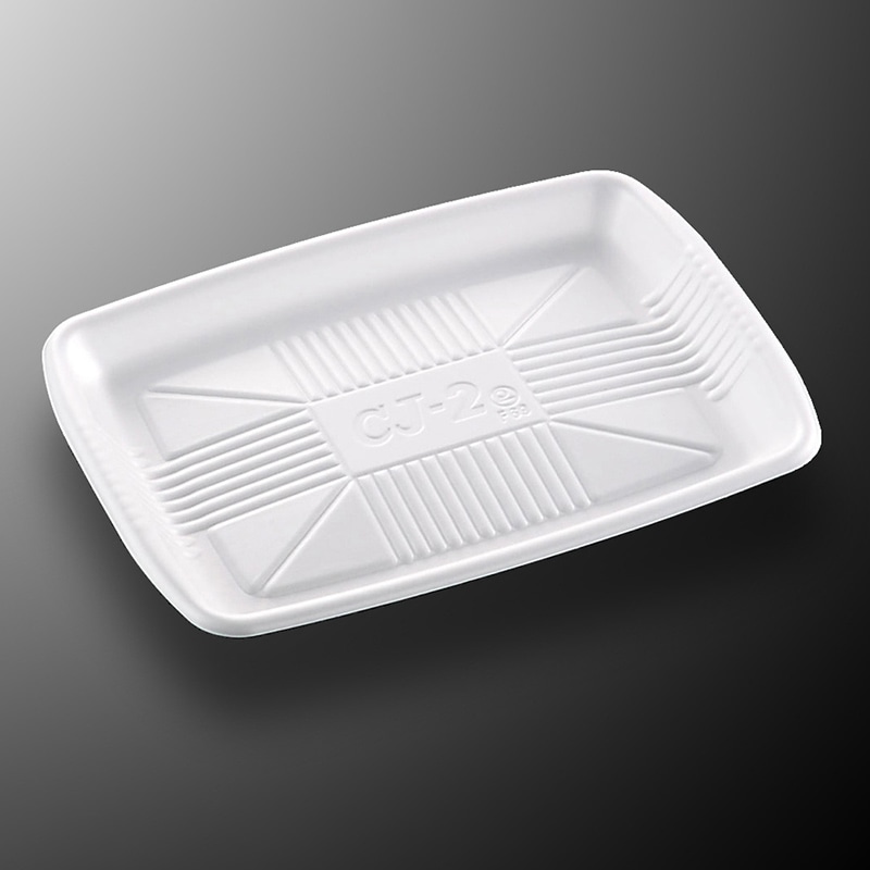 中央化学 発泡トレー容器 CJトレー CJ-2 白 50枚/袋（ご注文単位10袋）【直送品】