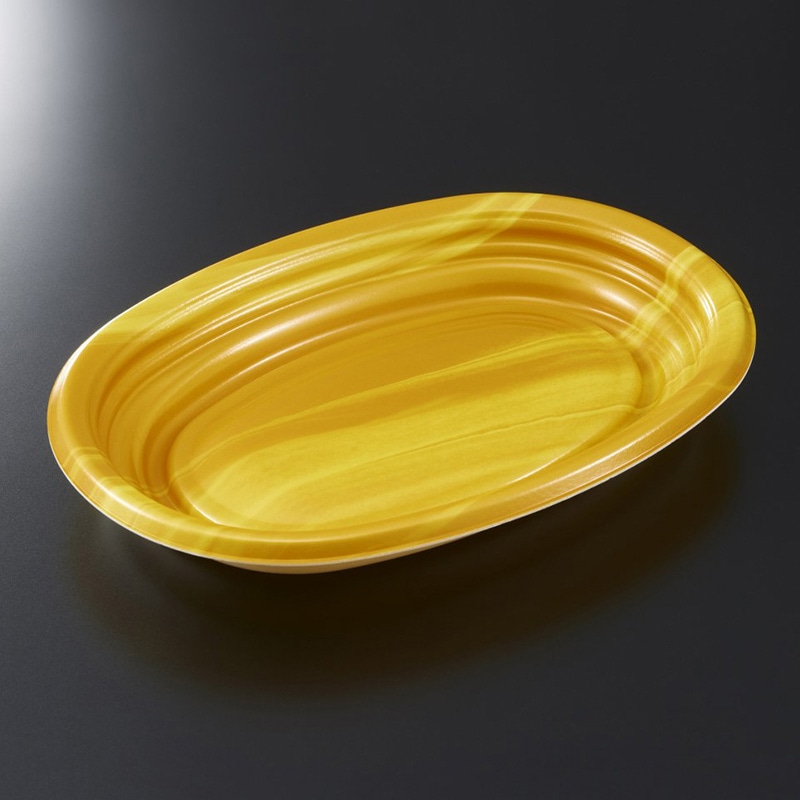 中央化学 プレート容器　TPオルマ　M25-18　本体  ベジーY 50枚/束（ご注文単位8束）【直送品】