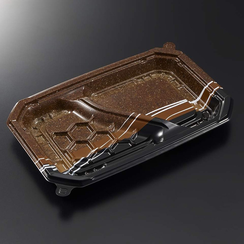 中央化学 弁当容器 CTロックス 24-16 2S 本体 パイルBR 50枚/束(ご注文単位18束)【直送品】