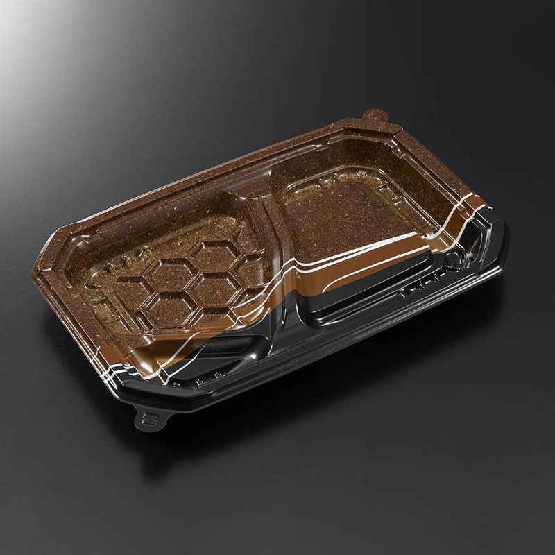 中央化学 弁当容器 CTロックス 24-16N 本体 パイルBR 50枚/束(ご注文単位18束)【直送品】