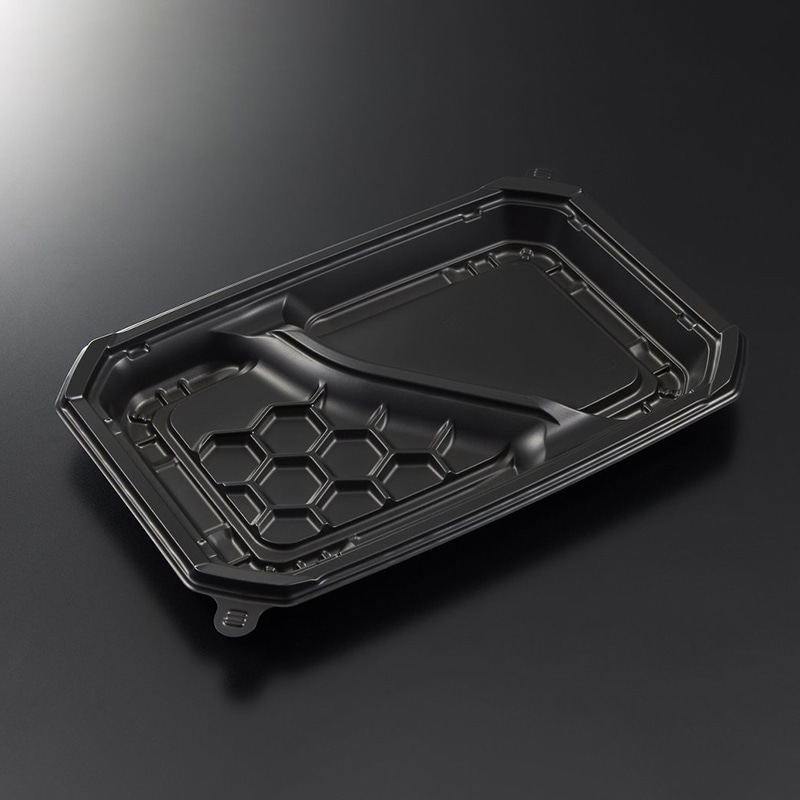 中央化学 弁当容器 CTロックス 25-17 2S 本体 BK 50枚/束(ご注文単位16束)【直送品】