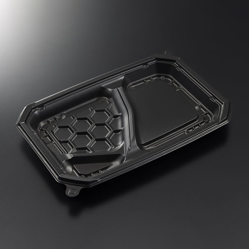 中央化学 弁当容器 CTロックス 25-17N 本体 BK 50枚/束(ご注文単位16束)【直送品】