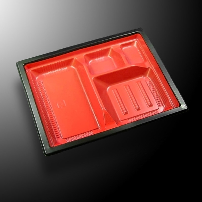 中央化学 弁当容器 CT WF 本体 WF-22D-27 赤黒-BK 50枚/袋(ご注文単位12袋)【直送品】