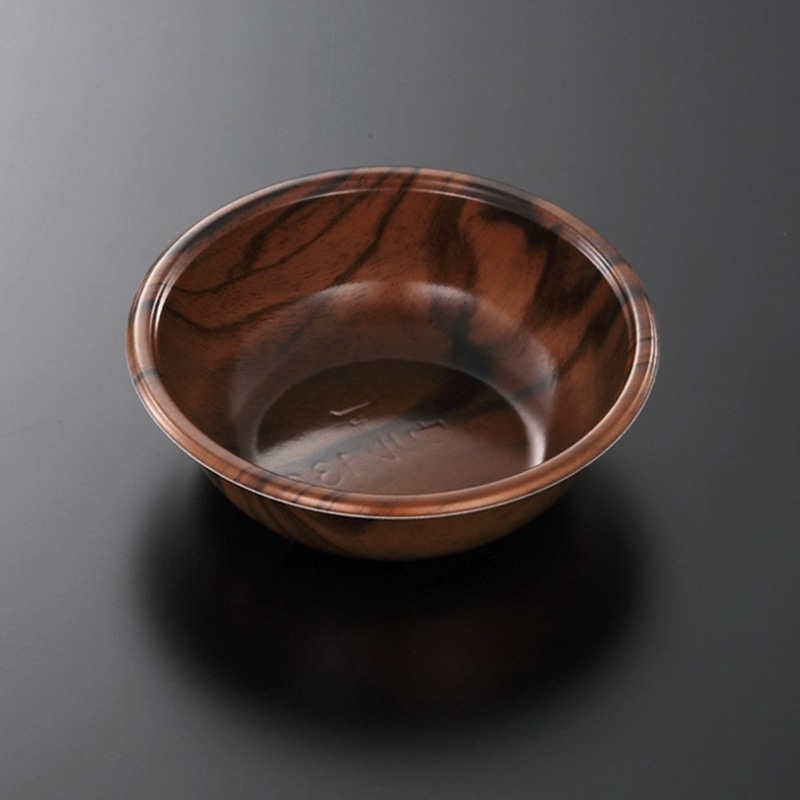 中央化学 サラダ容器 ボウル 本体 130 木理DBR両 50枚/袋（ご注文単位36袋）【直送品】