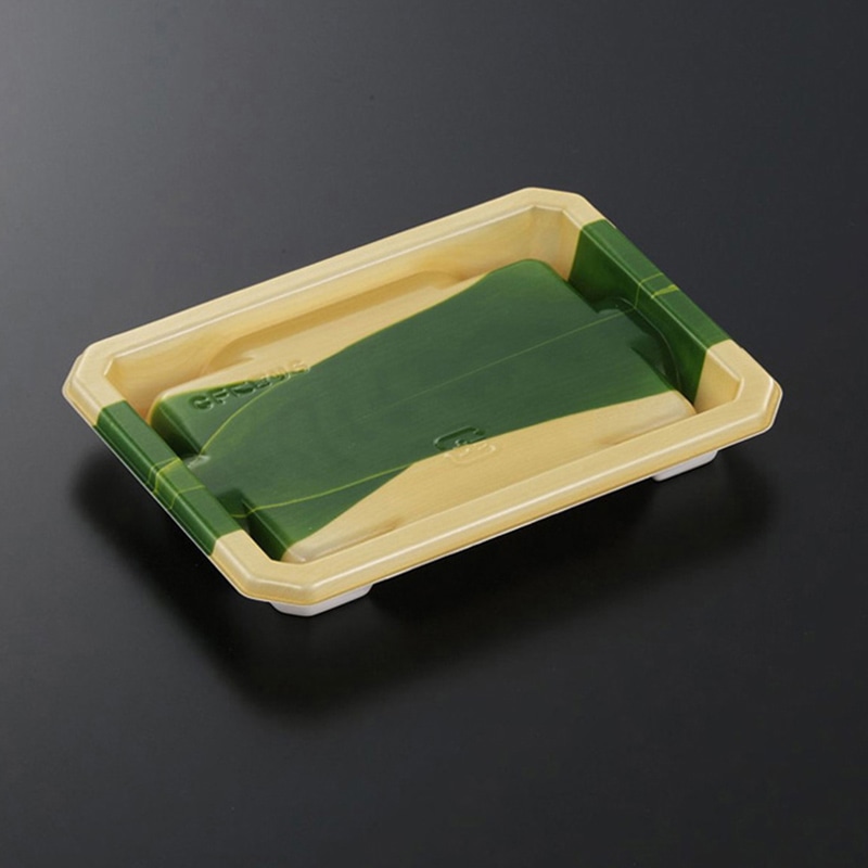 中央化学 寿司容器 CFにぎり 本体 L6 笹緒GN 50枚/袋（ご注文単位12袋）【直送品】