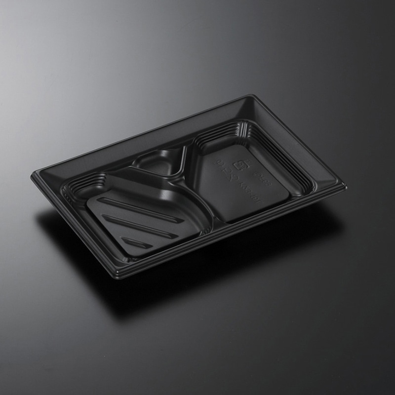 中央化学 弁当容器 CTみちる 本体 K23-16L BK 50枚/袋（ご注文単位18袋）【直送品】