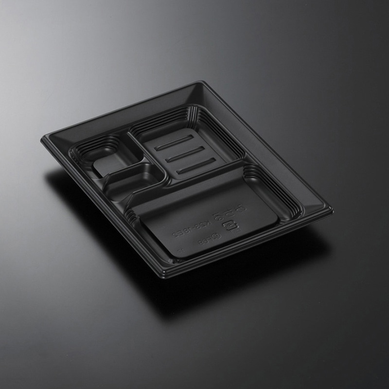 中央化学 弁当容器 CTみちる 本体 K23-18E2 BK 50枚/袋（ご注文単位16袋）【直送品】