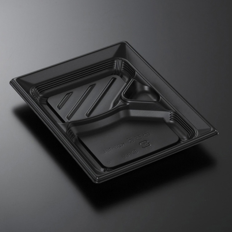 中央化学 弁当容器 CTみちる 本体 K23-18L BK 50枚/袋（ご注文単位16袋）【直送品】