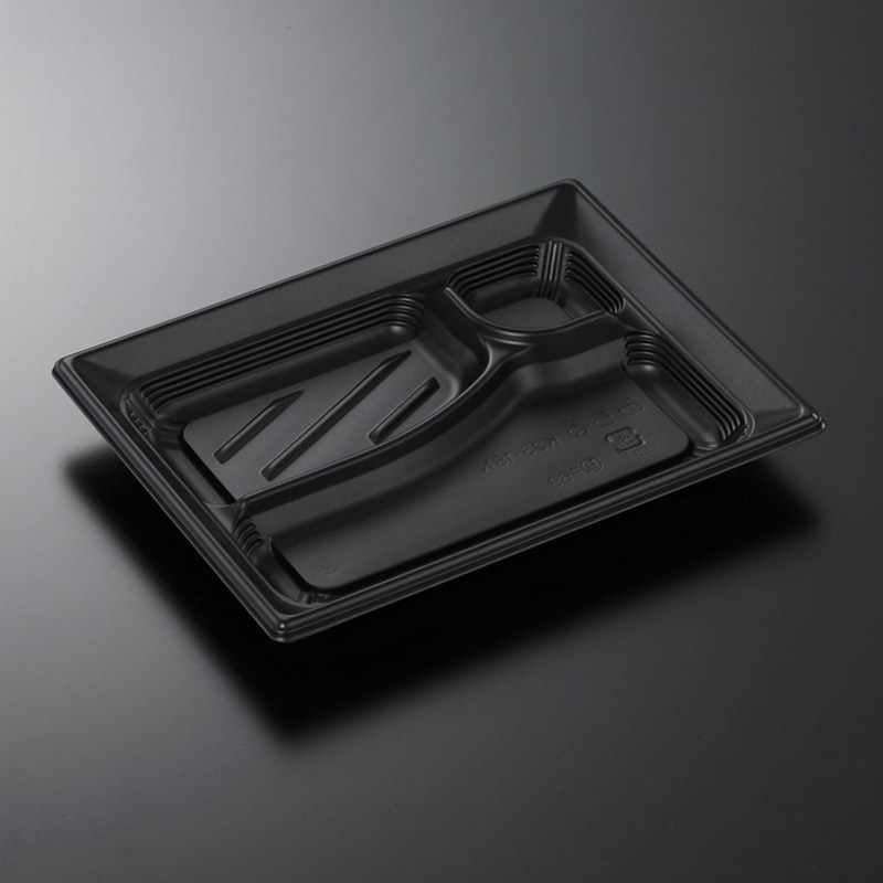 中央化学 弁当容器 CTみちる 本体 K23-18N BK 50枚/袋（ご注文単位16袋）【直送品】