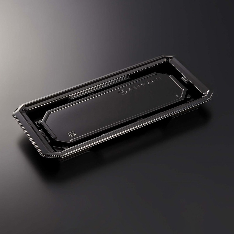 中央化学 寿司容器 HS澄板 本体 24-11 BK 50枚/袋(ご注文単位16袋)【直送品】