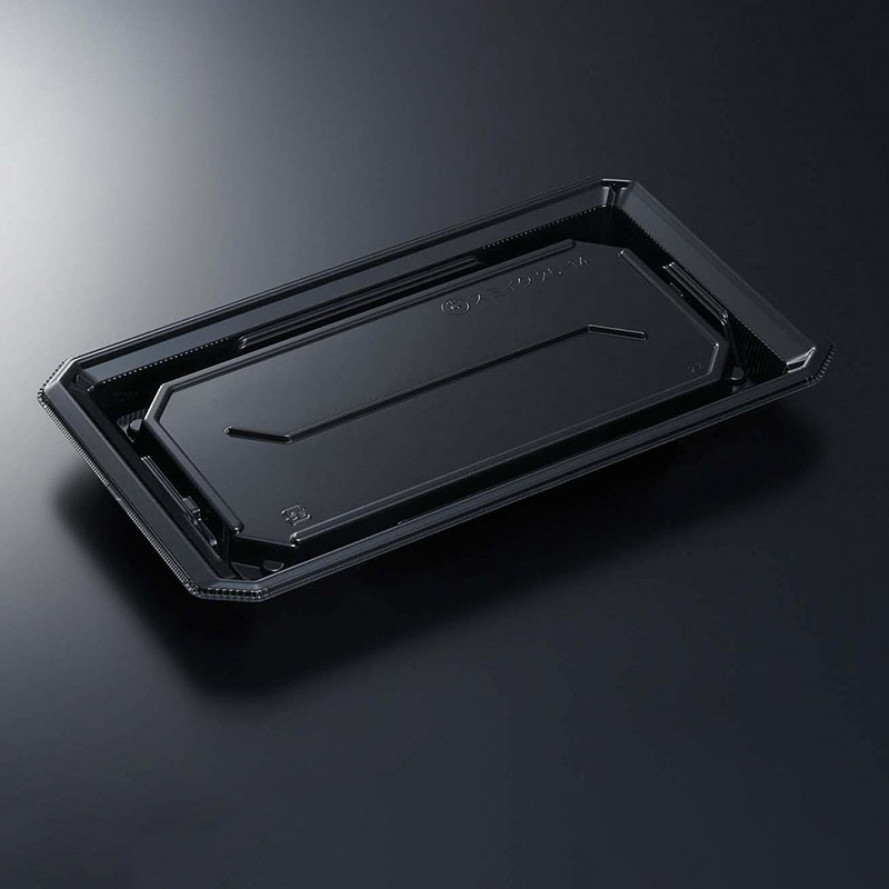 中央化学 寿司容器 HS澄板 本体 26-14 BK 50枚/袋(ご注文単位12袋)【直送品】