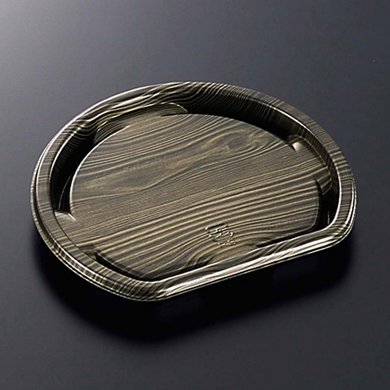 中央化学 寿司容器 CFにぎり半月 本体 6 木曽G-BL 50枚/袋（ご注文単位18袋）【直送品】