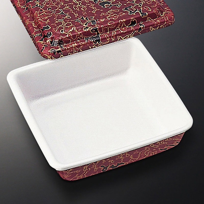 中央化学 お重容器 重箱 共蓋セット 小 赤漆外 25枚/袋(ご注文単位20袋)【直送品】