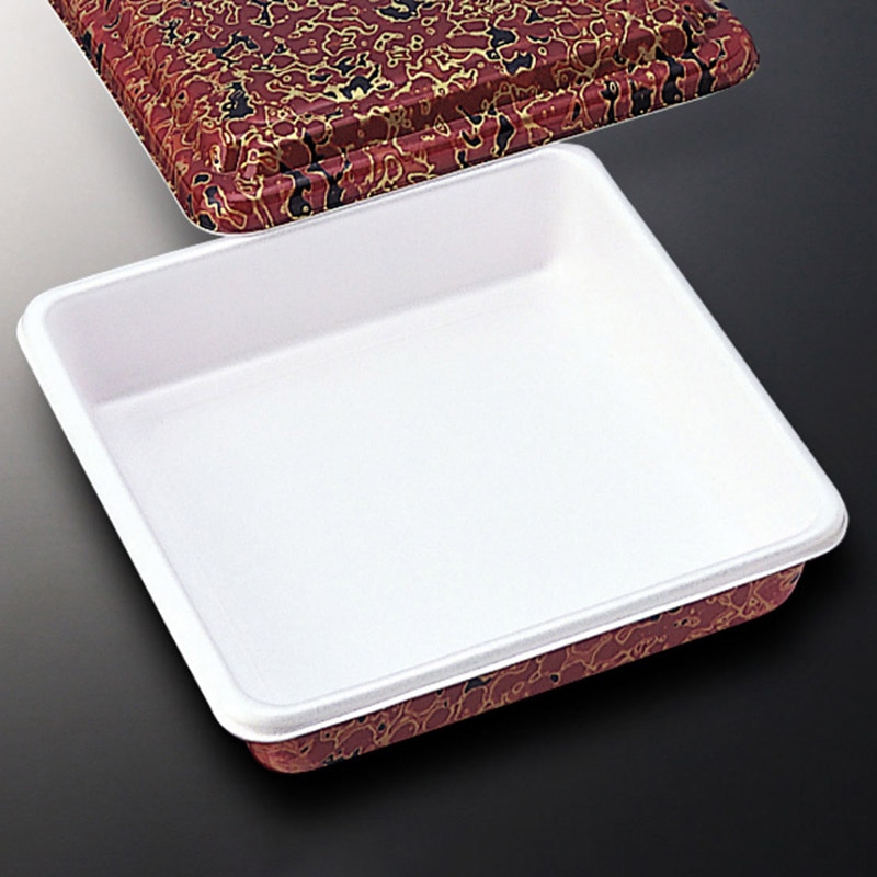 中央化学 お重容器 重箱 共蓋セット 大 赤漆外 25枚/袋(ご注文単位12袋)【直送品】