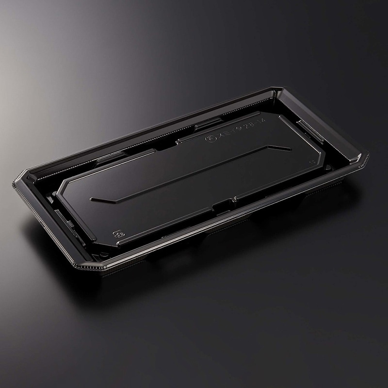 中央化学 寿司容器 HS澄板 本体 28-14 BK 50枚/袋(ご注文単位8袋)【直送品】