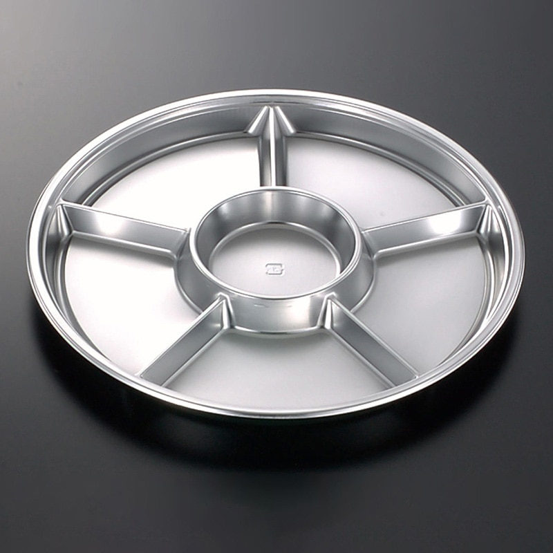 中央化学 オードブル容器 PD 本体 丸38-6 SV-BK 10枚/袋（ご注文単位12袋）【直送品】